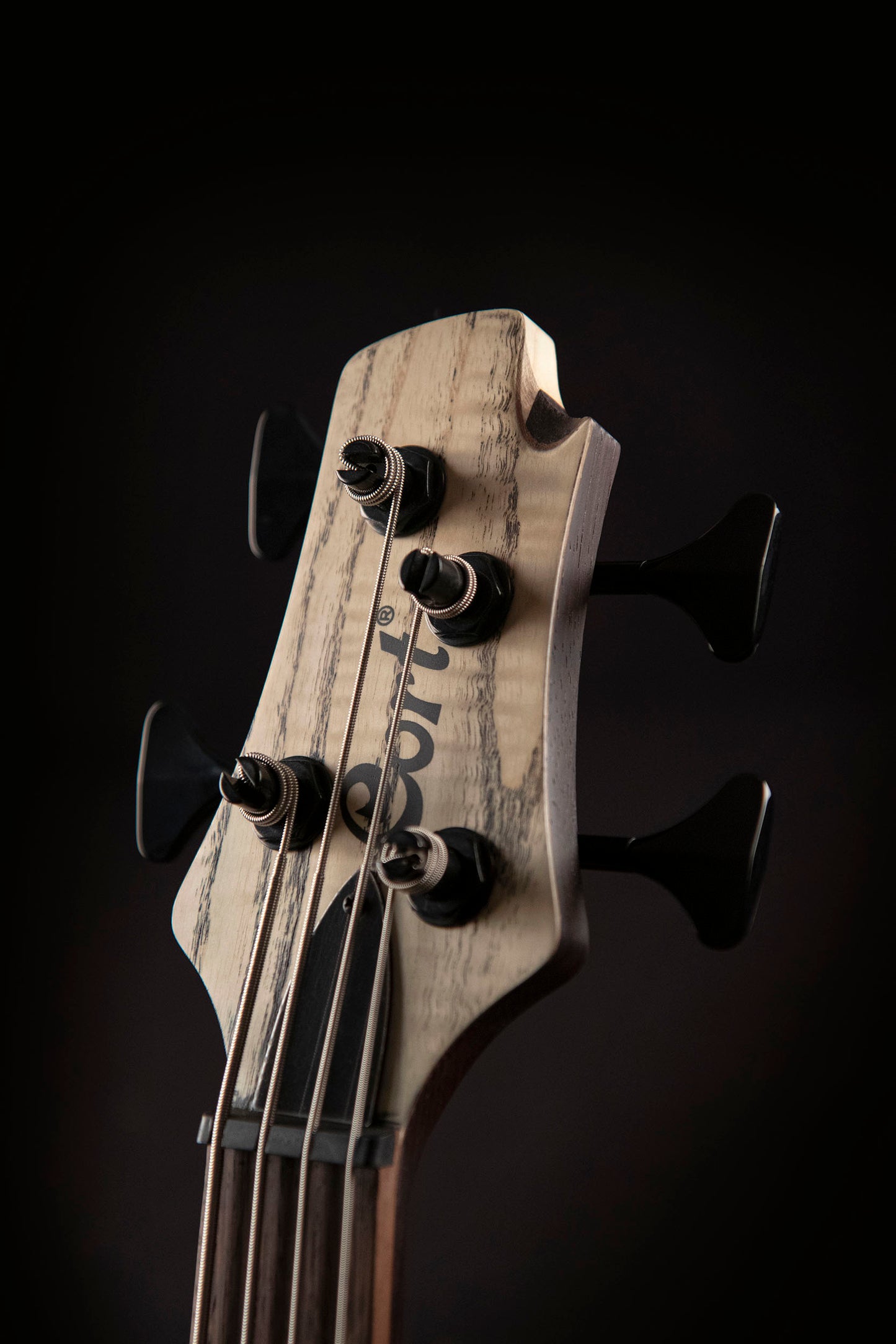 Cort Artisan Series A4 Ultra Ash Bass Guitar. Etched Natural Black