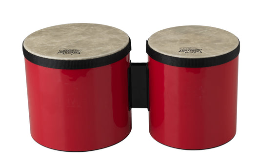 Remo BG-5300-52 Pre-Tuned Bongo Drum. Red 6"-7"