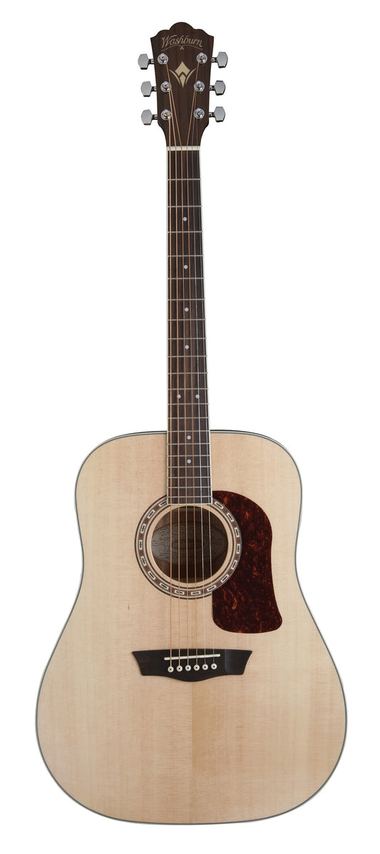Washburn D10S Heritage 10 Series Dreadnought Acoustic Guitar. Natural