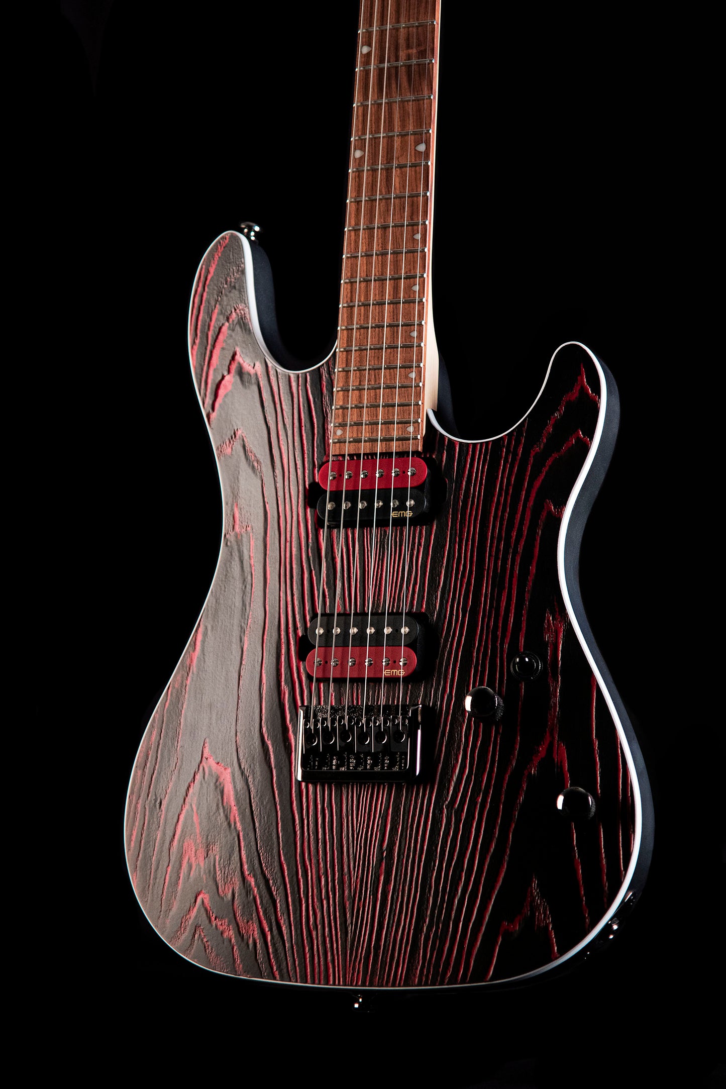 Cort KX Series Electric Guitar. Etched Black Red