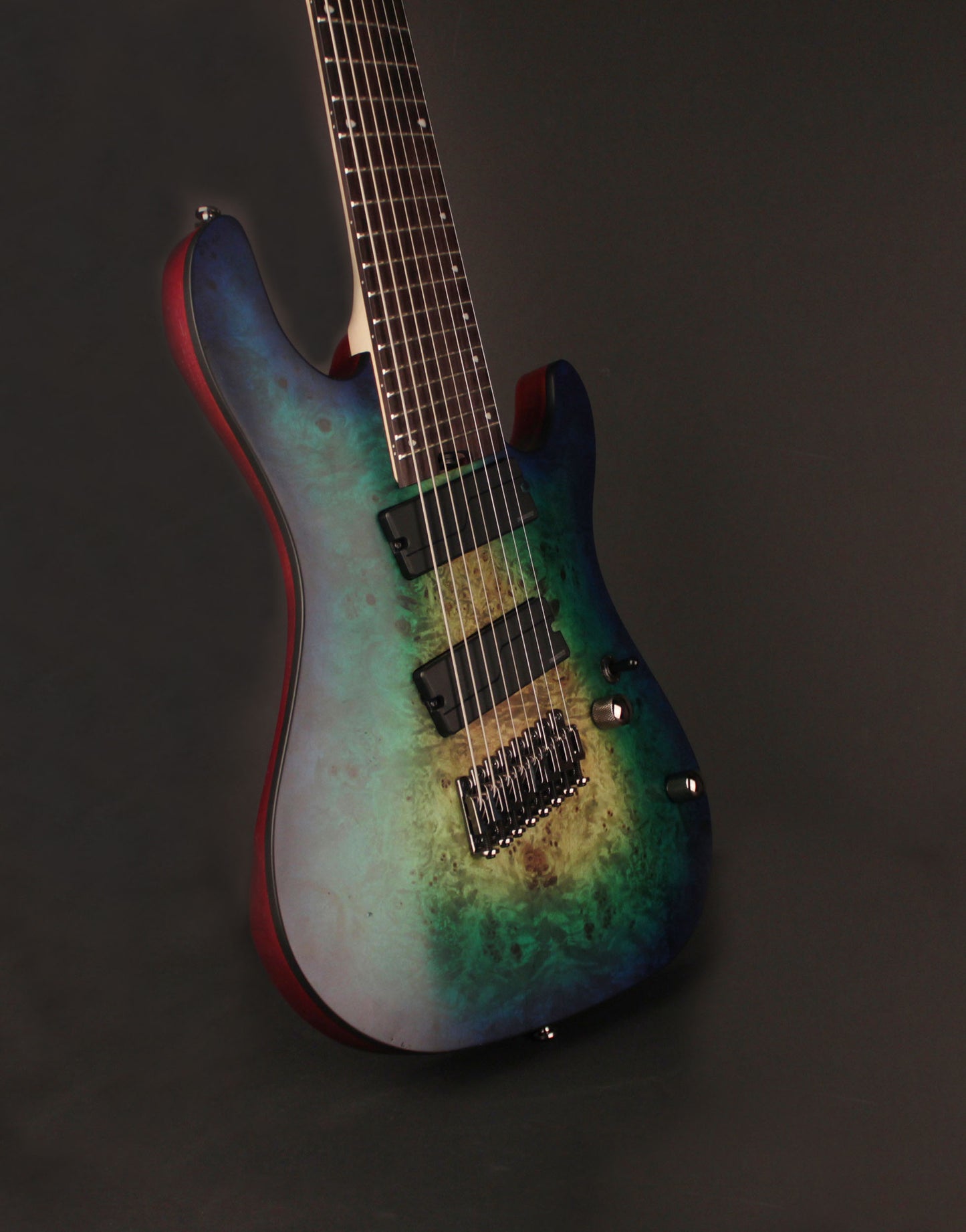 Cort KX Series 8 String Electric Guitar. Mariana Blue Burst