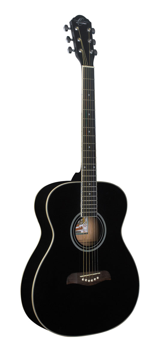 Oscar Schmidt Auditorium Acoustic Guitar. Black OAB-A