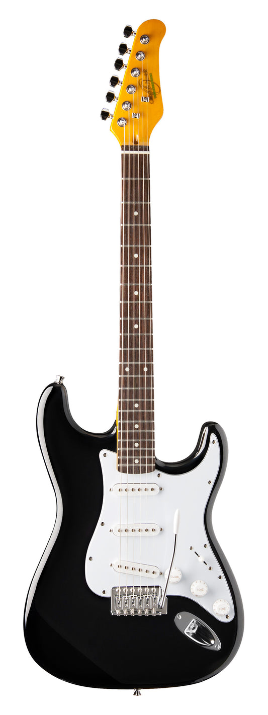 Oscar Schmidt OS-300-BK-A Double Cut Electric Guitar. Black