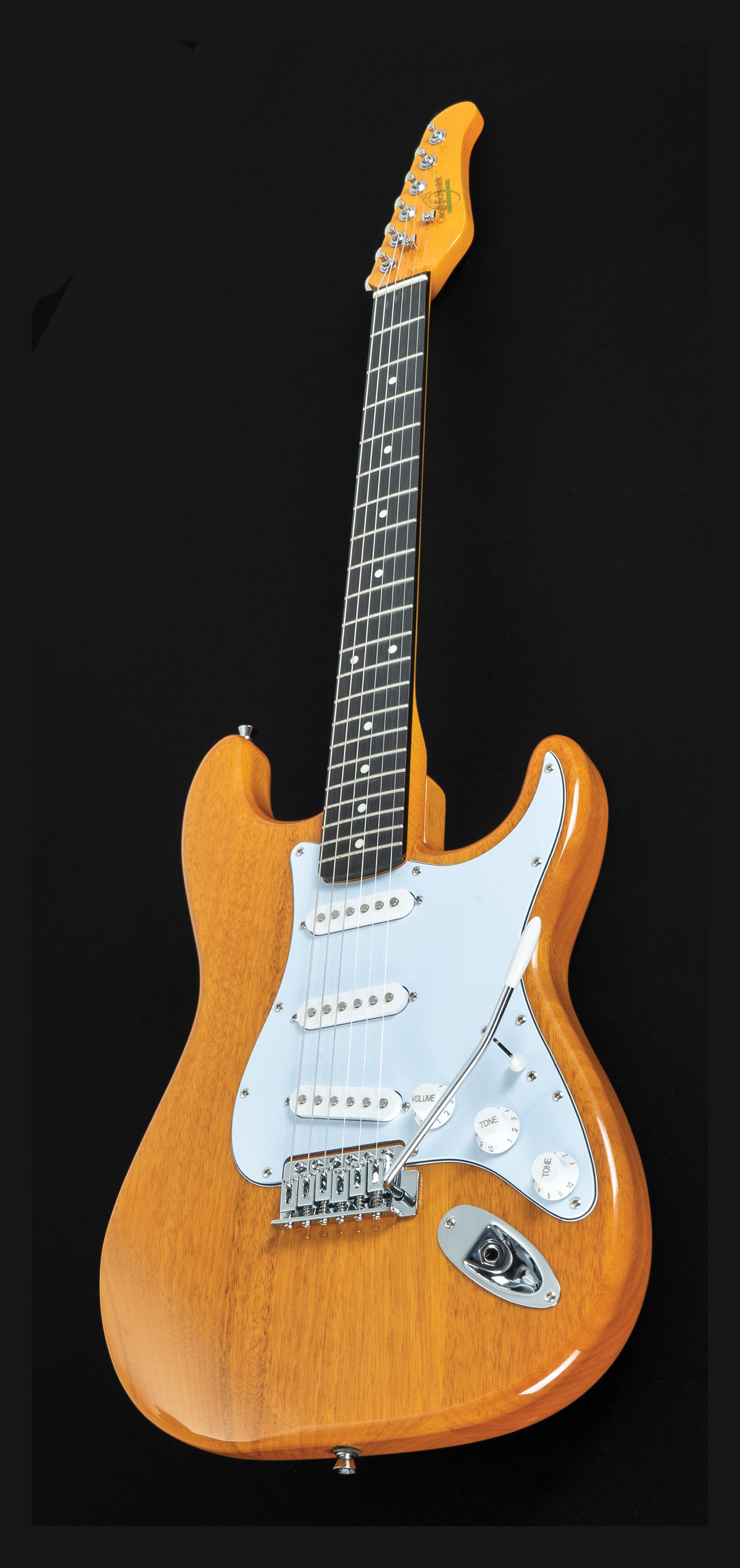 Oscar Schmidt Double Cut Electric Guitar. Natural Finish OS-300-NH-A