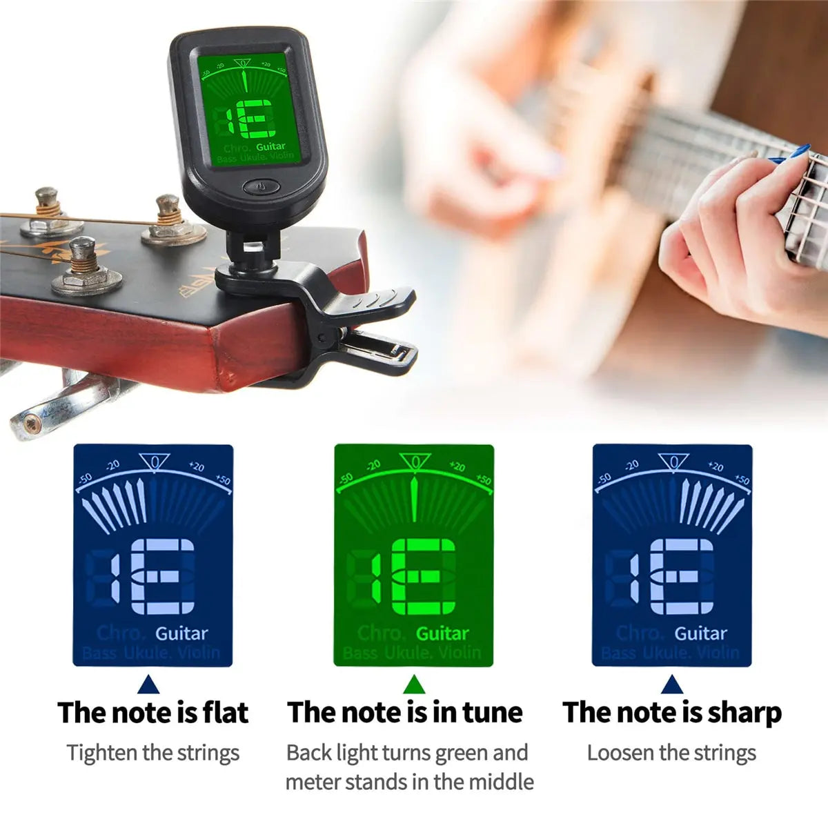 Clip on Guitar Tuner