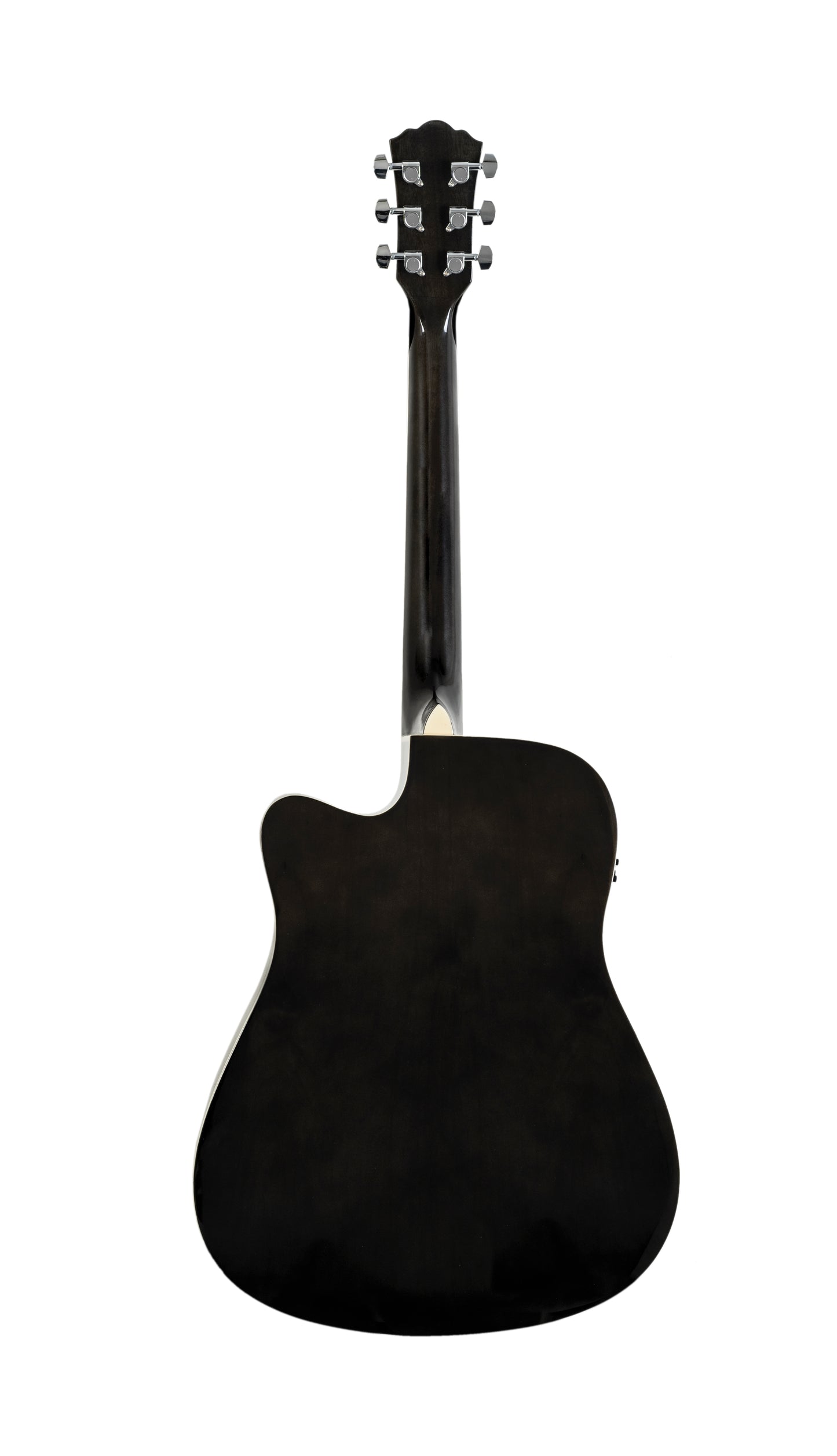 Washburn WA90CETB Dreadnought Acoustic Electric Guitar. Trans Black