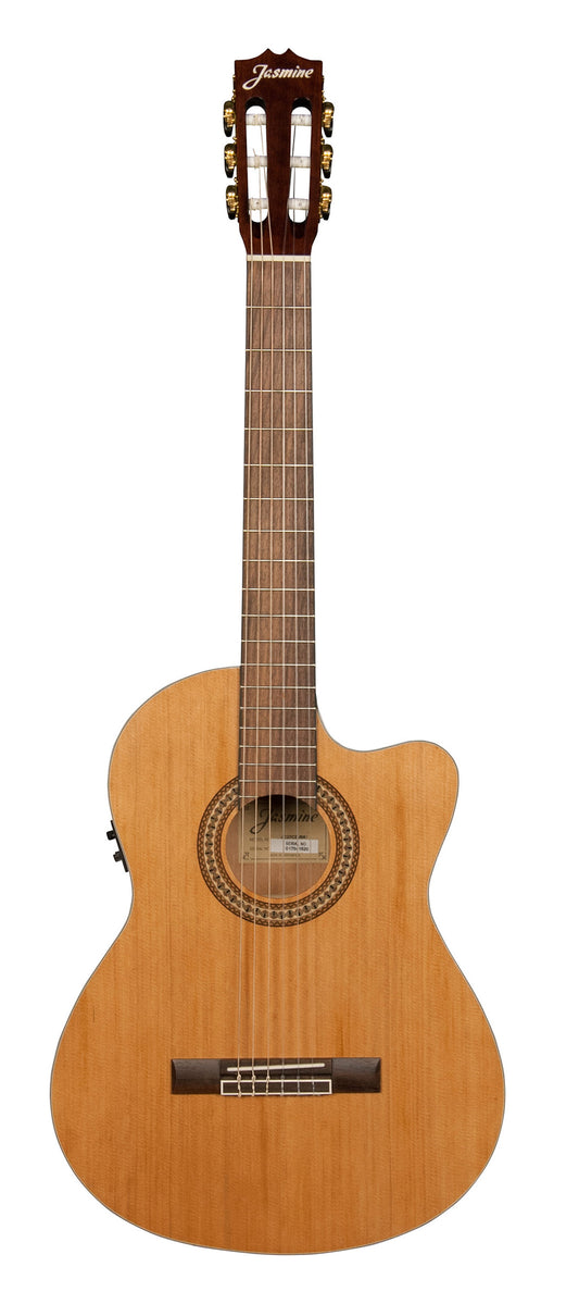 Jasmine JC27CE-NAT Nylon String Acoustic Electric Classical Guitar. Natural Finish